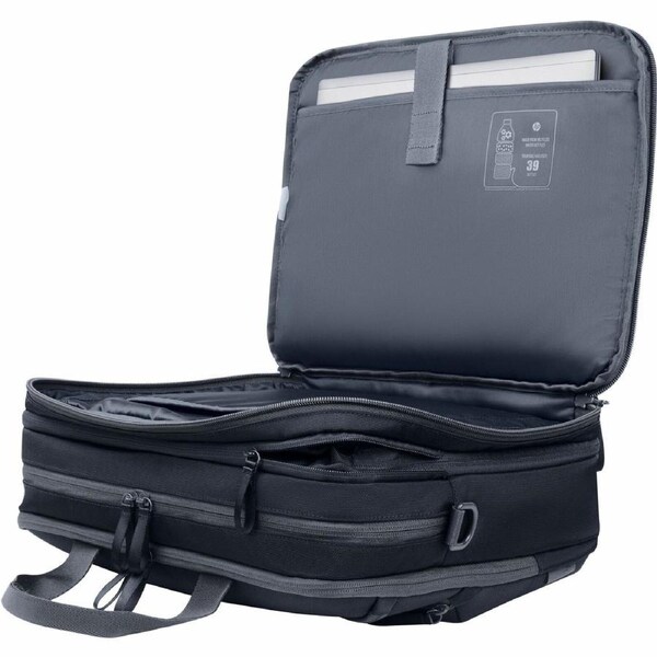 HP Travel Plus Carrying Case for 35.6 cm (14") to 35.8 cm (14.1") Notebook - Graphite Blue - Water Resistant, Puncture Resistant Zipper, Bump RFID -