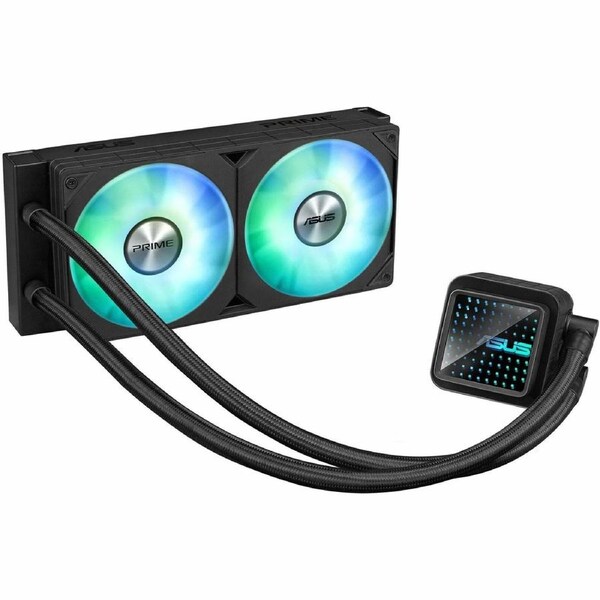 Asus Prime LC 240 ARGB 1 Cooling Fan/Radiator/Water Block - CPU, Processor - 2 x Fan(s) - 2143.6 L/min Maximum Airflow - 2200 rpm - Liquid Cooler - -