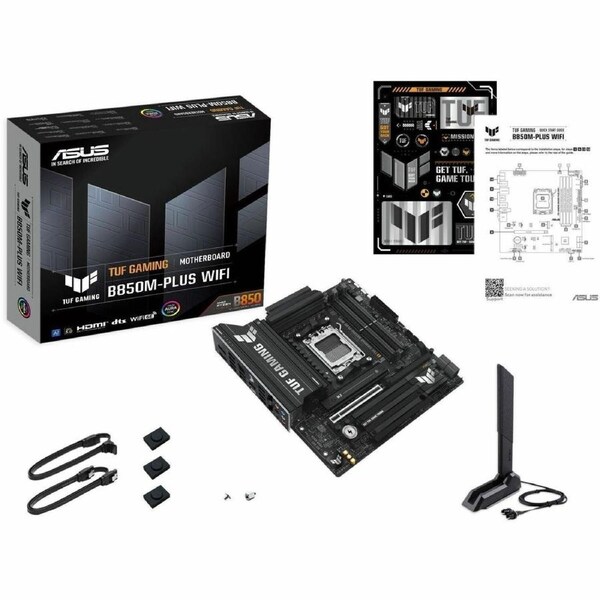 TUF B850M-PLUS WIFI Gaming Desktop Motherboard - AMD B850 Chipset - Socket AM5 - Micro ATX - Ryzen 7 Processor Supported - 192 GB DDR5 SDRAM Maximum
