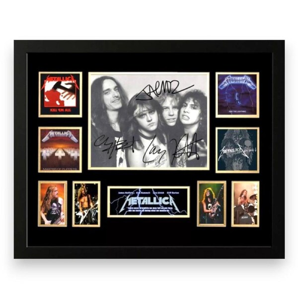 METALLICA Signed Limited Edition Photo Memorabilia Wooden Frame