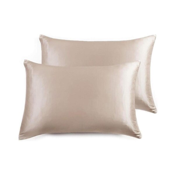 Luxury Pillowcase 2 Pack - 100% Pure Mulberry Silk on Both Sides - Champagne