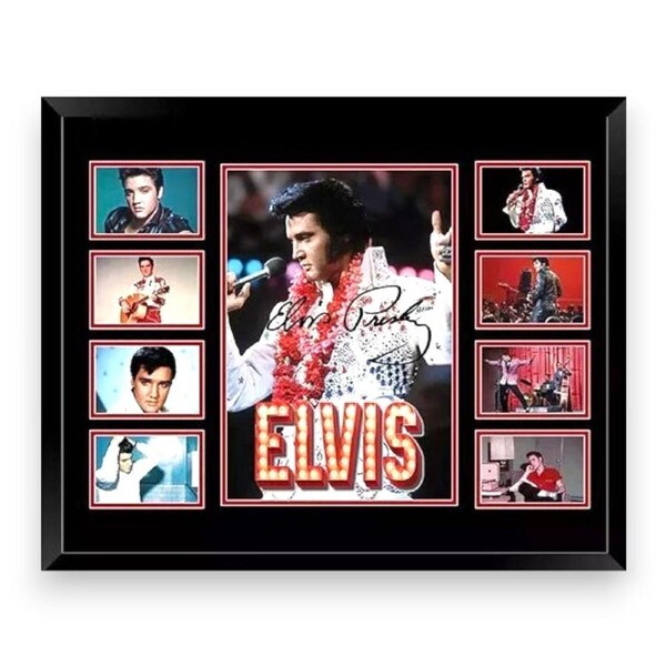 ELVIS PRESLEY Signed Limited Edition Photo Memorabilia Wooden Frame
