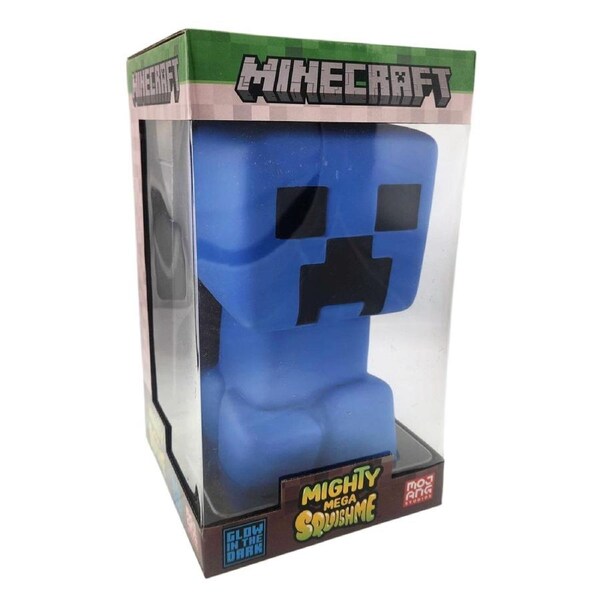 Minecraft Mighty Mega Mega Squishme Creeper Glow in the Dark Blue
