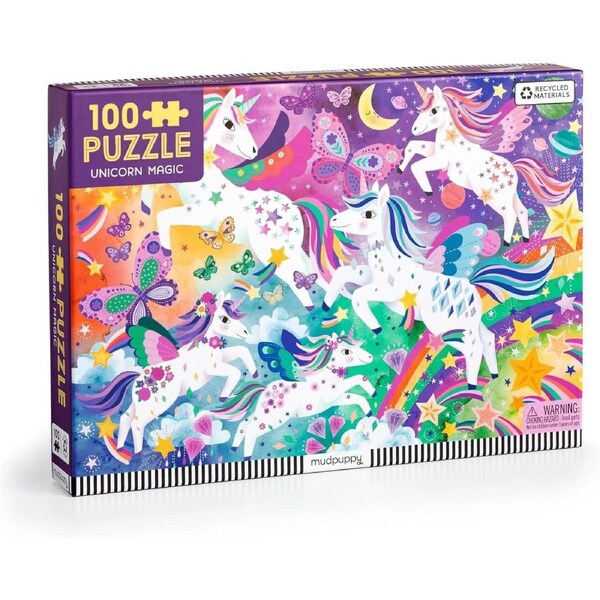 Mudpuppy - Unicorn Magic Puzzle 100pc