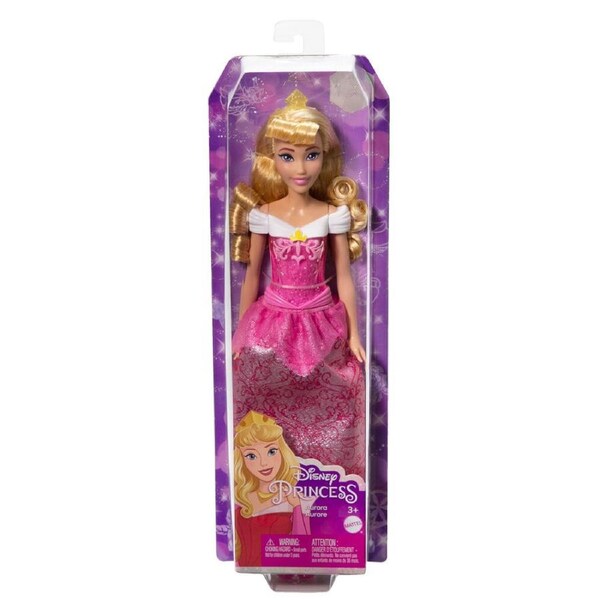 Mattel Disney Princess Aurora Sleeping Beauty Doll Toy 27cm Kids Pink 3y+