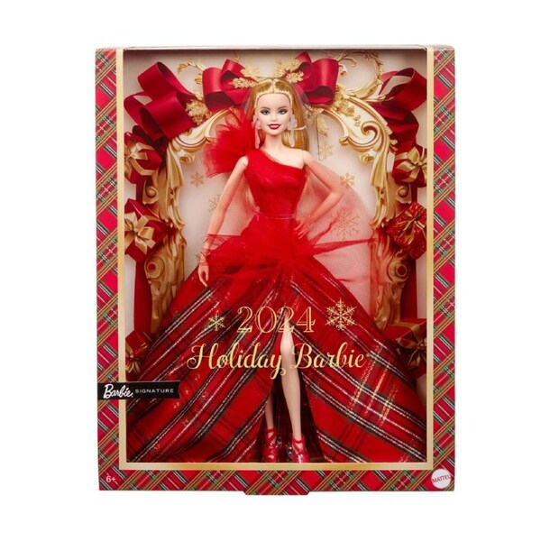 Mattel Barbie Signature Holiday Doll Blonde Toy 29cm Kids/Children Red 6y+