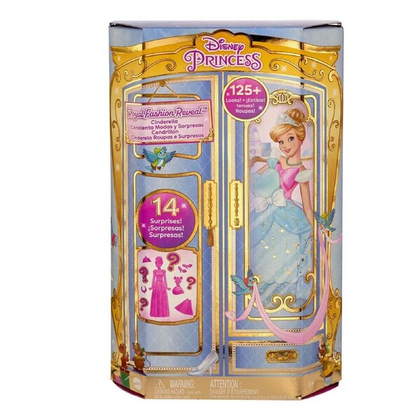 Mattel Disney Princess Doll & Fashion Surprise 27cm Toy Cinderella Kids 3y+
