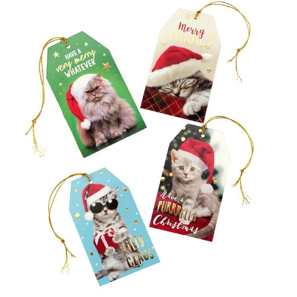 Cats and Kittens Christmas Gift Tags (Pack of 20)