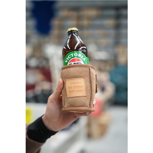 The Stubby Shepherd – Genuine Aussie Sheepskin Stubby Can Holder