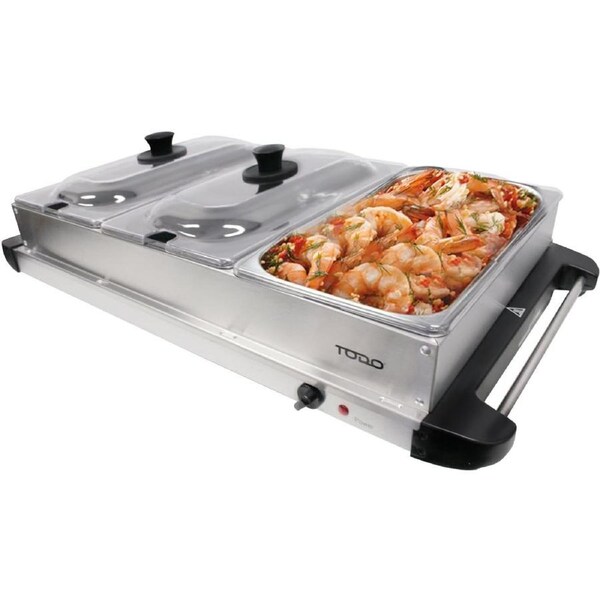 3 Tray Buffet Style Food Warmer Bain Marie Warmer Chafing Dish - Stainless Steel