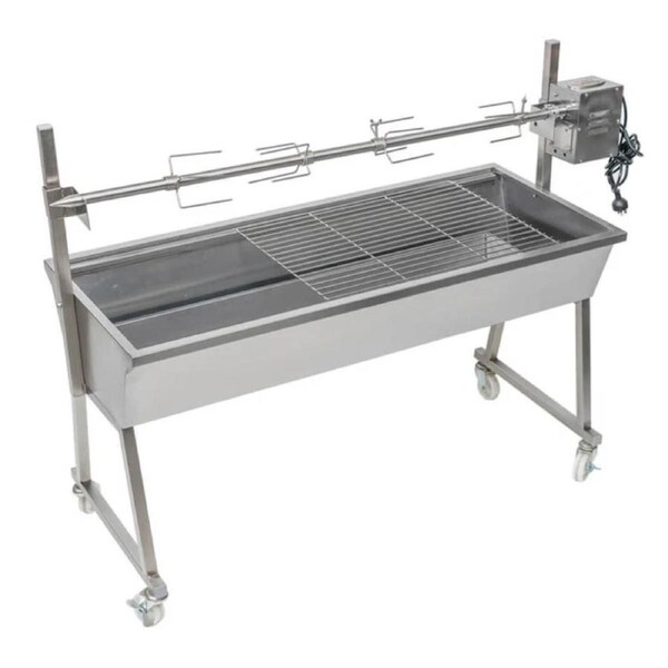 Flaming Coals The Master 1200 Stainless Steel Spit Roaster with 30kg Motor Bundle