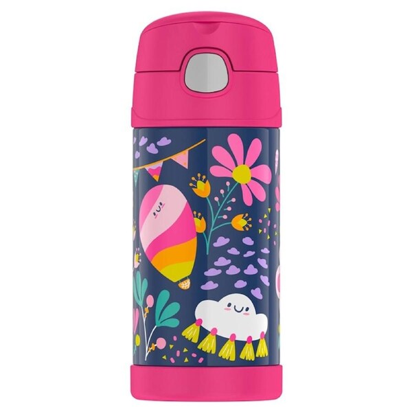 FUNtainer Vacuum Insulated Stainless Steel Drink Bottle Whimsical Cloud 355ml