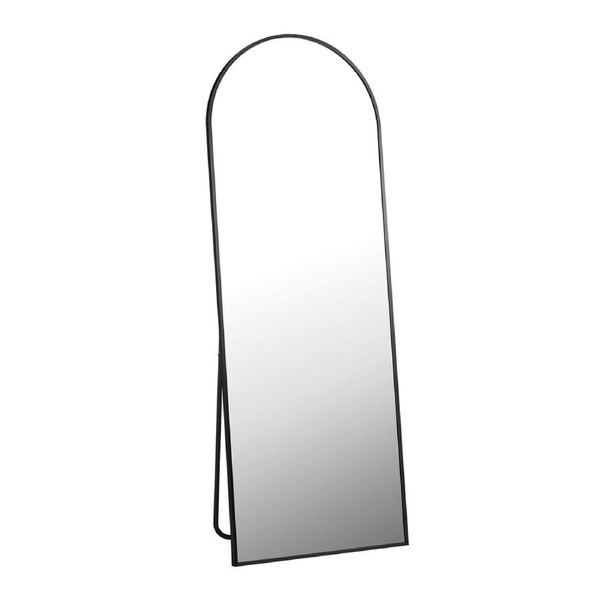 Oikiture Full Length Mirror Arched Dressing Floor Mirrors Free Standing Black