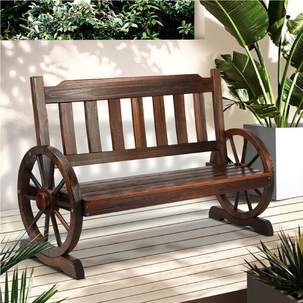 Livsip Garden Bench Wagon Chairs Outdoor Furniture Wheel Chair Backyard Lounge