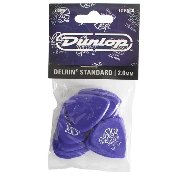 Jim Dunlop 2.00MM Delrin Player Pack Guitar Picks (12-Pack)