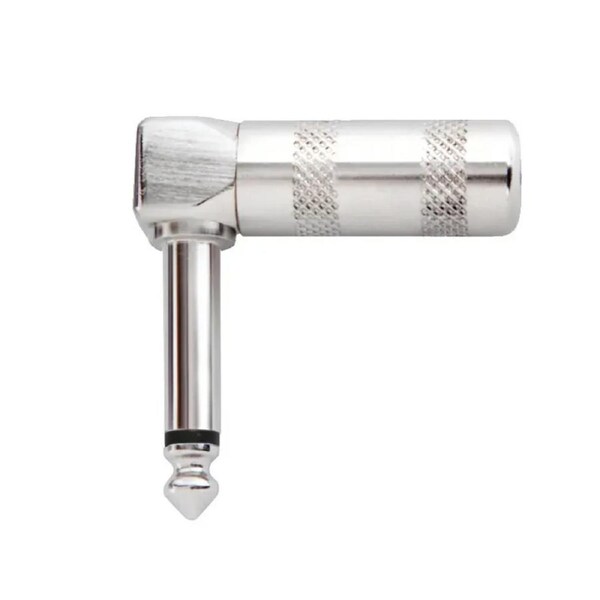 AMS 6.3MM JACK PLUG MONO NICKEL RIGHT ANGLE