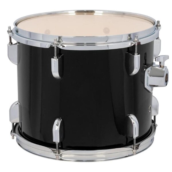 DXP DRU32B 12 X 10 Inch Tom Tom Black with Clear Heads and 12 Chrome Lugs