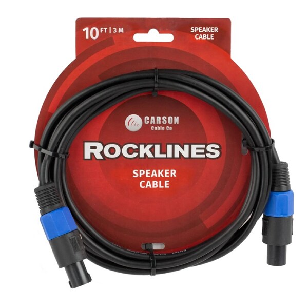 Carson Cable Co Rocklines 10ft Speaker Cable with Speakon Connectors