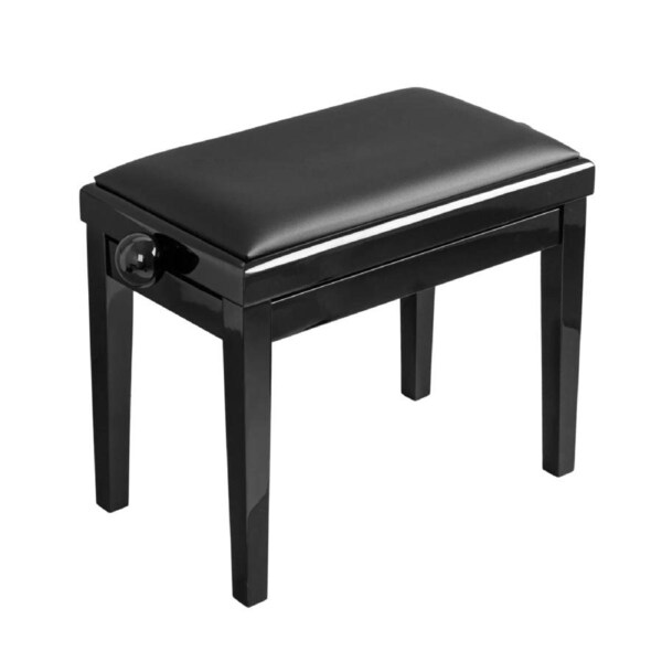 Hemingway HPB22B Piano Bench - Polished Ebony