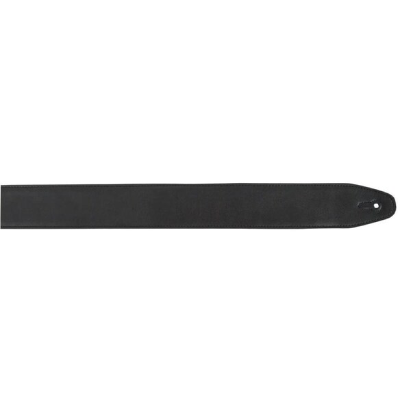 XTR 2 1/2 Inch Black Top Grain Leather Guitar Strap with Padding
