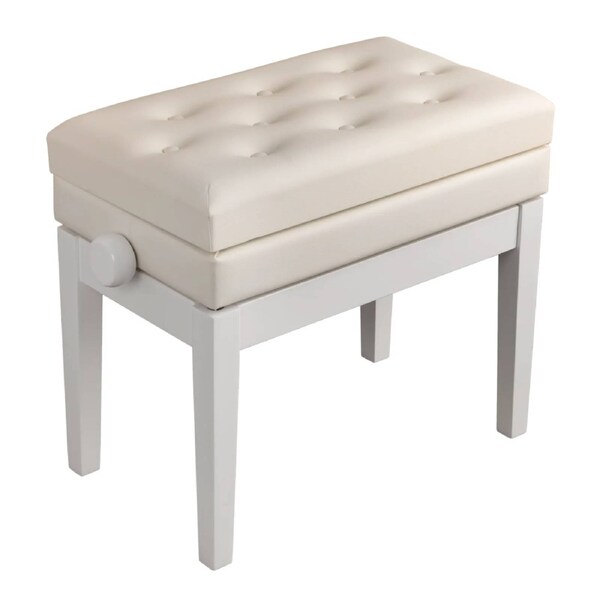 Hemingway Piano Bench White HPB25WT