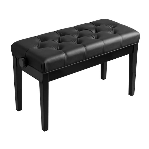 Hemingway Duet Piano Bench HPB33B Adjustable Height Polished Ebony