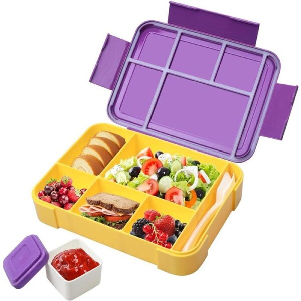 Hap Tim Bento Lunch Box for Kids & Adults, Lunchbox Containers with Tablewares, Leakproof, Microwave, Dishwasher, Freezer Safe, Bpa-Free
