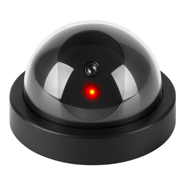 Dummy Dome CCTV Camera with Flashing Light Indoor Outdoor Use 1PC