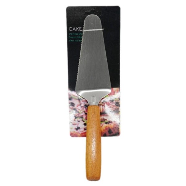 Cake Server Stainless Steel With Wood Handle