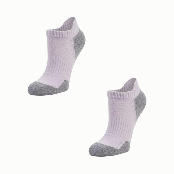 2PK SofSole Barre Grip Non Slip Training Support Socks Size W US5-10 Lilac/Grey