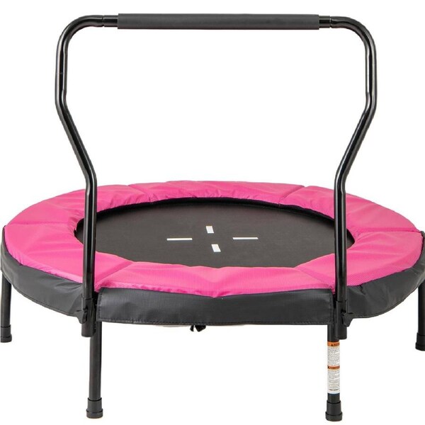 Babyjoy Indoor/Outdoor Fitness Trampoline for Kids w/Safety Pad Home Workout Equipment Pink