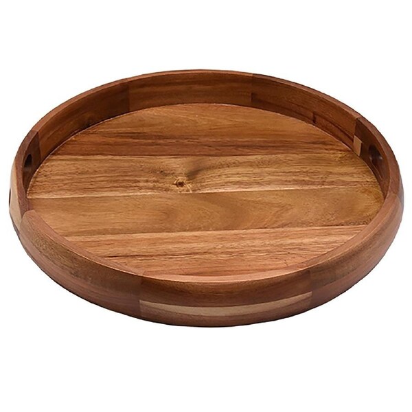 Acacia Wood Round Serving Tray