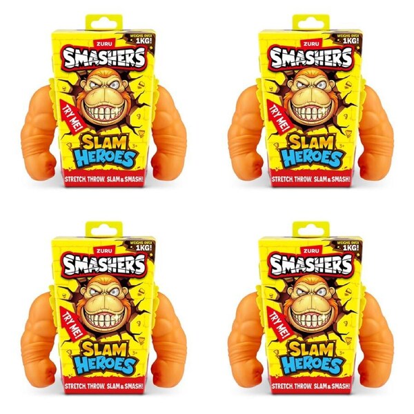 4PK Zuru Smashers Splat Heroes Series 1 Gorilla Collectibles Kids 3y+ Assorted