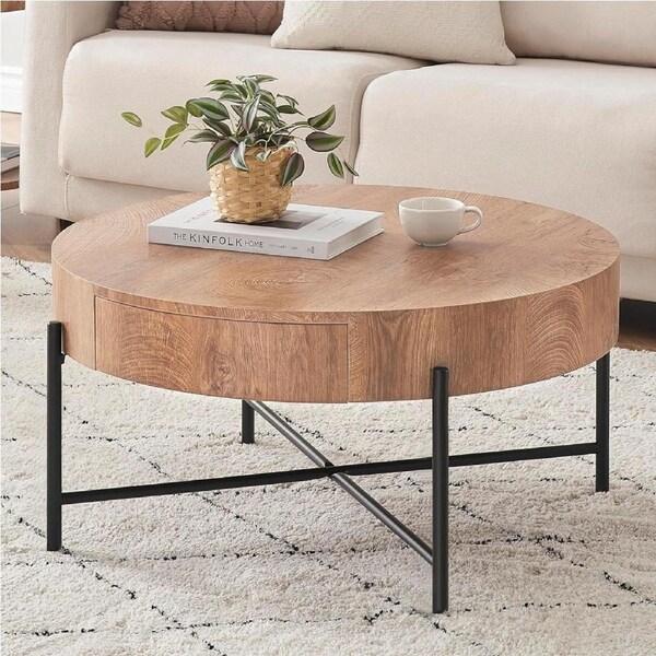 Felled Round Coffee Table 810mm - American Oak