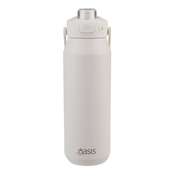 Oasis Capri Triple Wall Insulated Water Bottle - 1L Alabaster