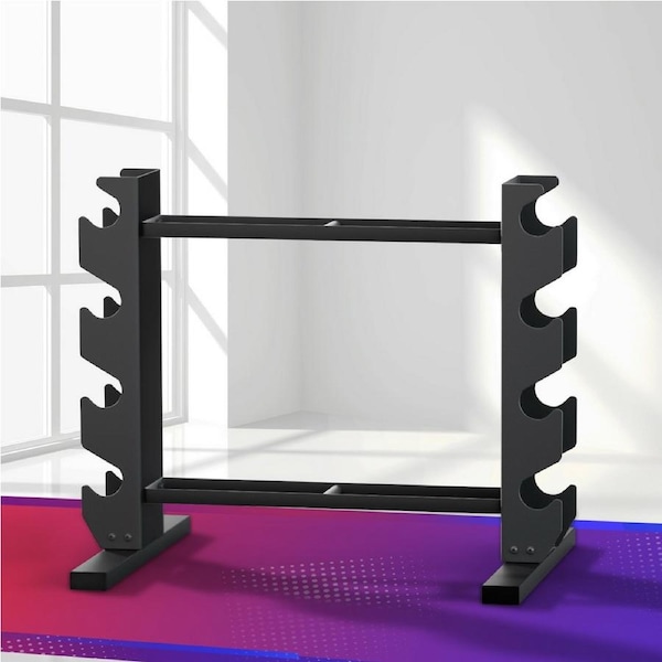 Everfit Dumbbells Rack Dumbbell Kettlebell Stand Home Gym Storage 200kg Capacity