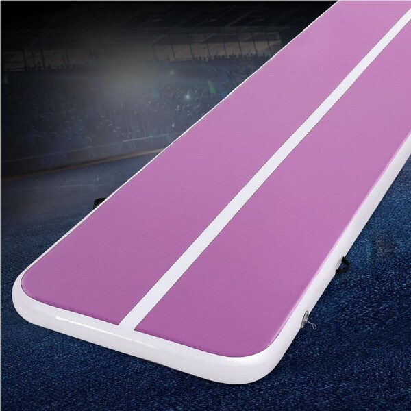 Everfit 4M Air Track Gymnastics Tumbling Exercise Cheerleading Mat Inflatable Purple