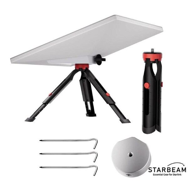 STARBEAM Starlink Mini 18cm Extendable Tripod with Adapter and Pegs