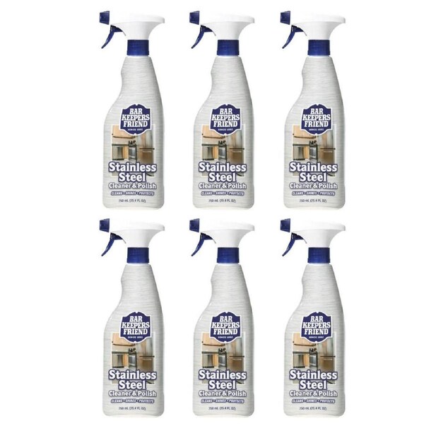 Bar Keepers Friend Stainless Steel Cleaner & Polish 750ml - Set of 6