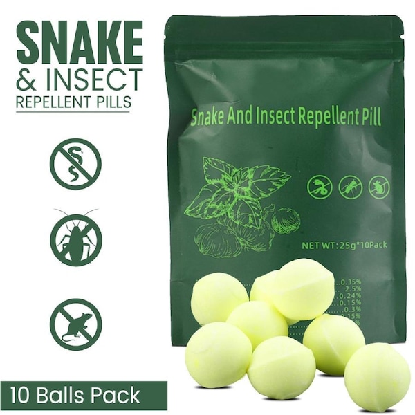 Snake Repellent Balls 10Pack Best Snakes Deterrent for Yards Keep Snake Away Repellent for Indoor or Outdoor, Garden, Lawn, Pet Safe