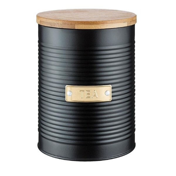Typhoon Black Metal Tea Canister 1.4 Litre