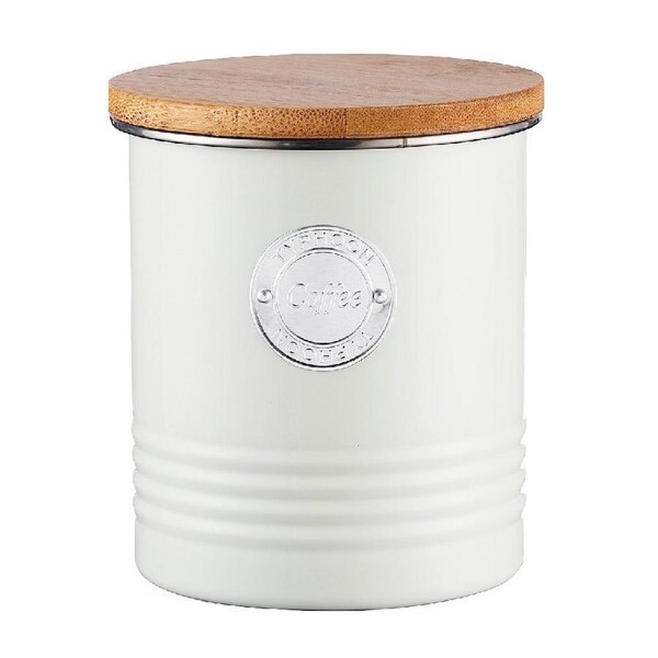 Typhoon White Metal Coffee Canister 1 Litre