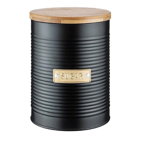 Typhoon Black Metal Sugar Canister 1.4 Litre