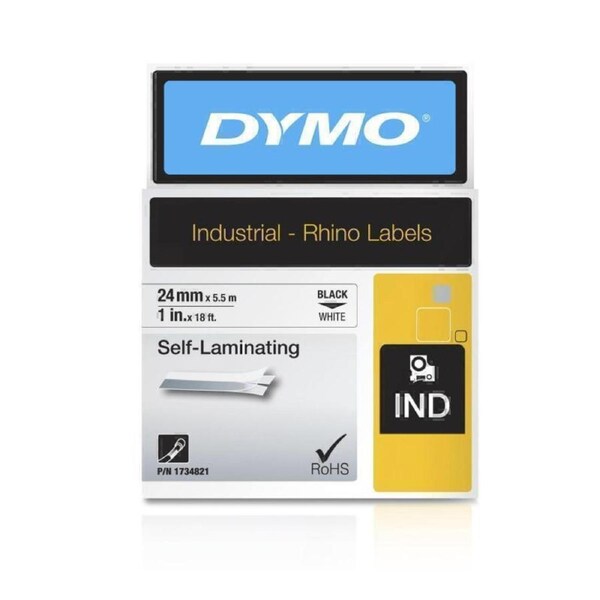Dymo Rhino 24mm Wht Vinyl