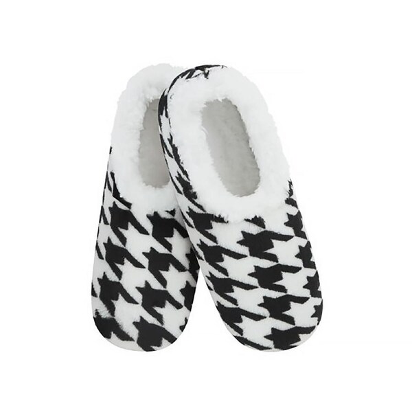 Slumbies Winter Slippers Women's Large - Positive Negative Houndstooth, Sunbird SLUWPN03