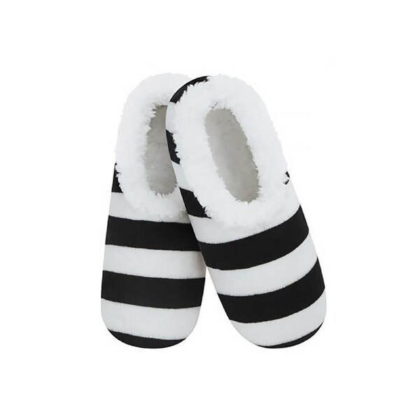 Slumbies Winter Slippers Women's Large - Positive Negative Stripes, Sunbird SLUWPN03