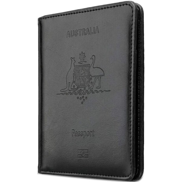 Passport Holder Travel Bag Cover Case, T Tersely Leather RFID Blocking Travelling Wallet Holder ID Credit Business Cards Cover Case for Boarding Passes