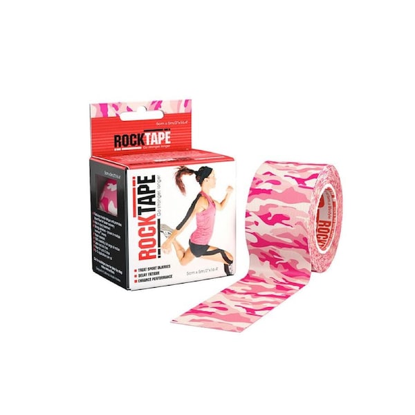 Rocktape Standard Training Muscle Secure Adhesive Kinesiology Tape Pink