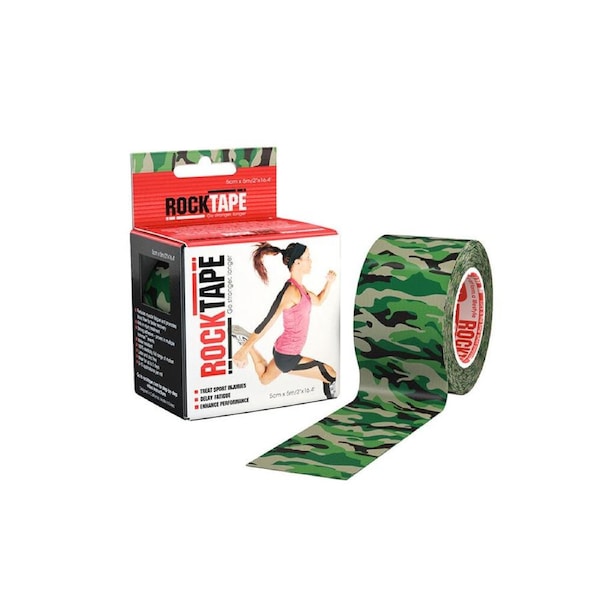 Rocktape Standard Training Gentle & Secure Adhesive Kinesiology Tape Green