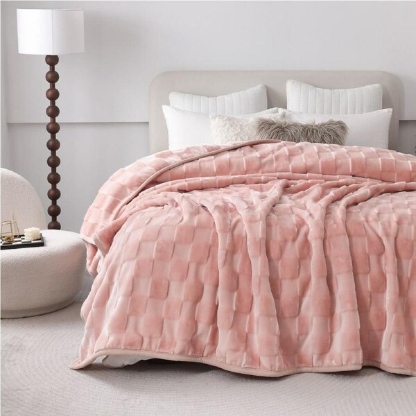 Teddy Mink Blanket Pink